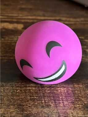 Purple Smiley Face Squishy Ball - Stress Ball